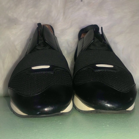 Balenciaga Black Leather Men's Low Top Athletic Made In Italy Size 10 - Picture 2 of 10